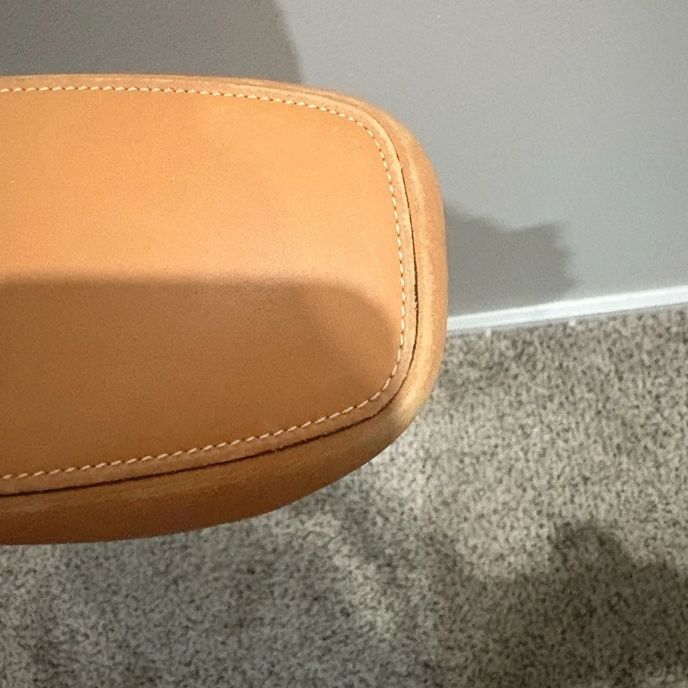 LOEWE Brown Calfskin Leather Small Asymmetric Shoulder Bag w/COA - Picture 15 of 17